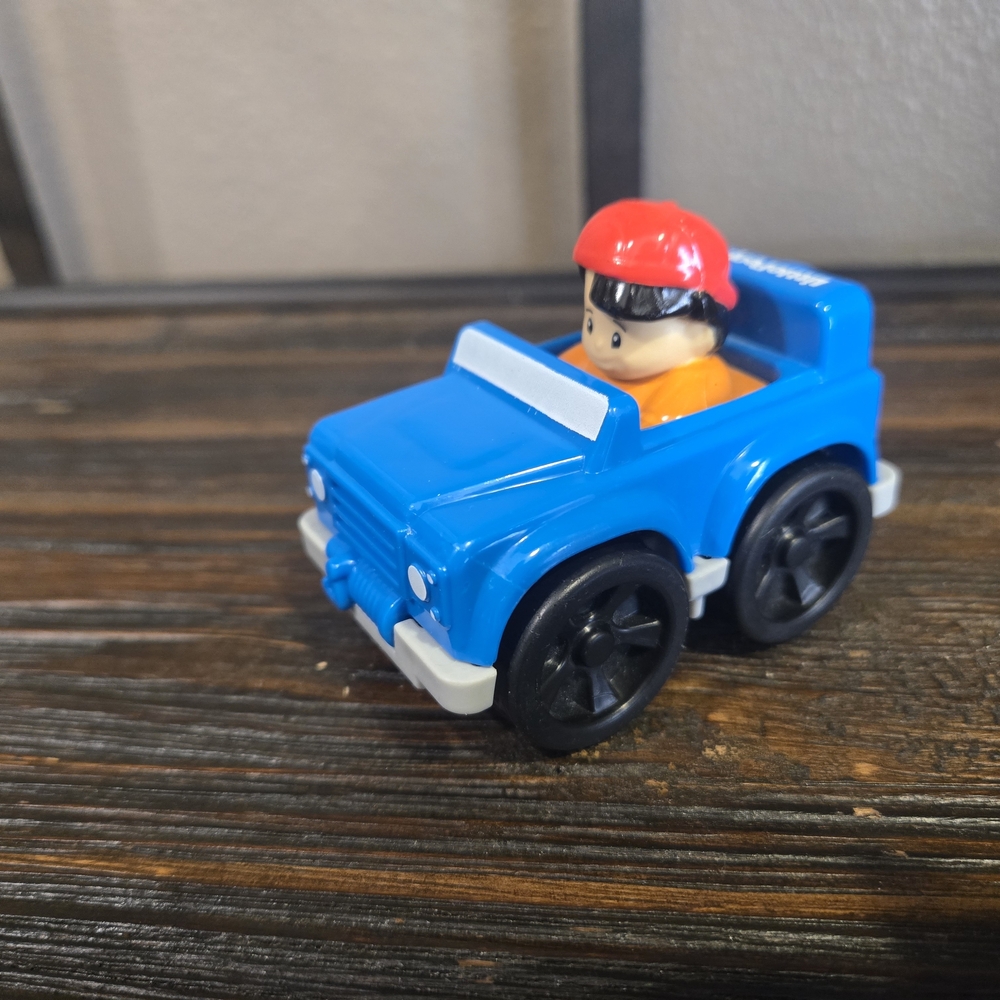 Fisher Price Little People Wheelie Blue Jeep
